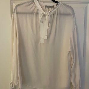 Vince white top with ties